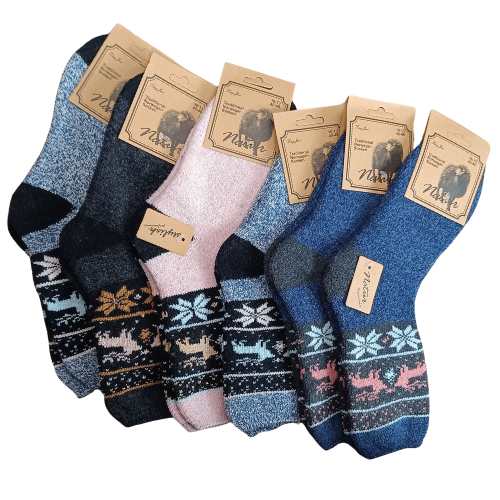 Termo čarape od vune - 6 pari - muške