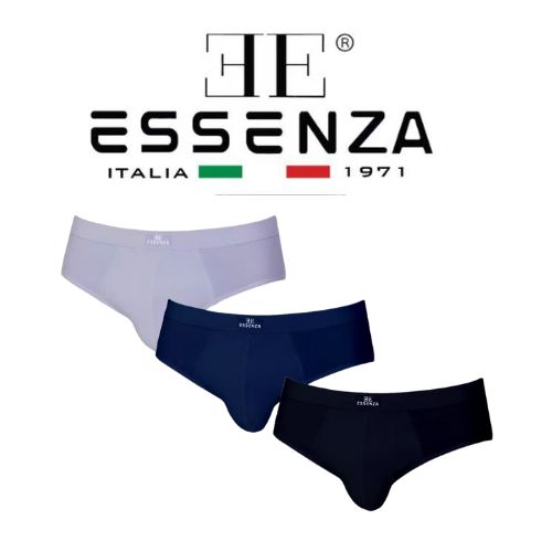 Tri para muških slip gaćica Essenza – crna, tamnoplava i siva