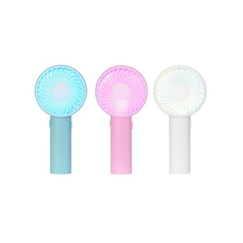 EMIPRO mini USB ventilatori u plavoj, rozoj i bijeloj boji s LED svjetlom