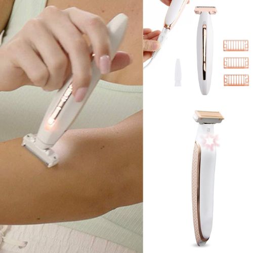 Ženski električni brijač u upotrebi na ruci, za nježno i precizno uklanjanje dlačica