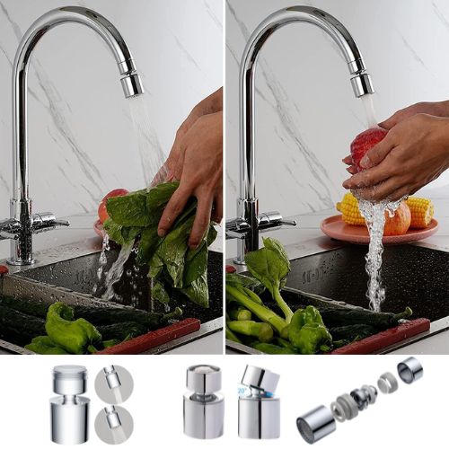 Rotirajući dodatak za slavinu u kuhinjskoj upotrebi i prikaz sastavnih dijelova