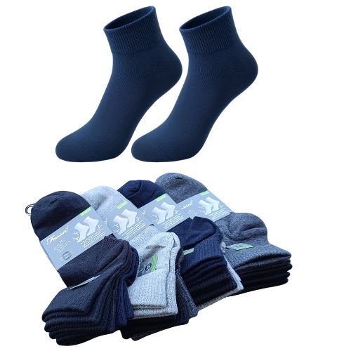 Antibakterijske muške čarape - tamnoplavi par i set od više pari u raznim nijansama plave i sive boje