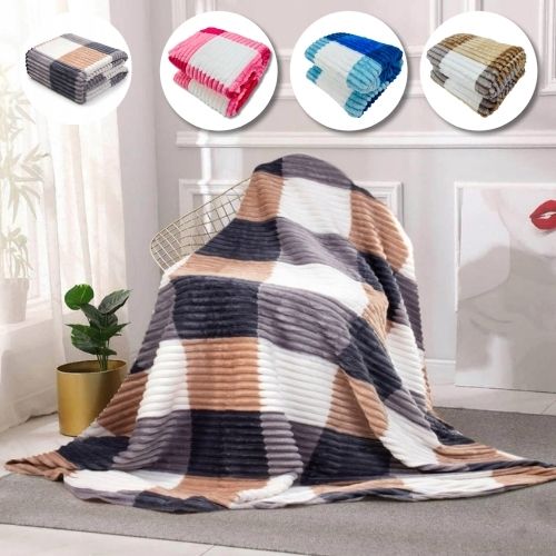 Karirana deka od mikropliša u četiri boje - dostupna u veličinama 150x200 i 200x220 cm