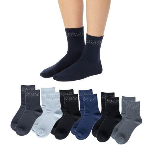 Bambus čarape s termoregulacijom - model u tamnoplavoj boji - set 6 pari