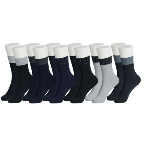 Set od 6 pari dvobojnih čarapa s točkicama bez gume