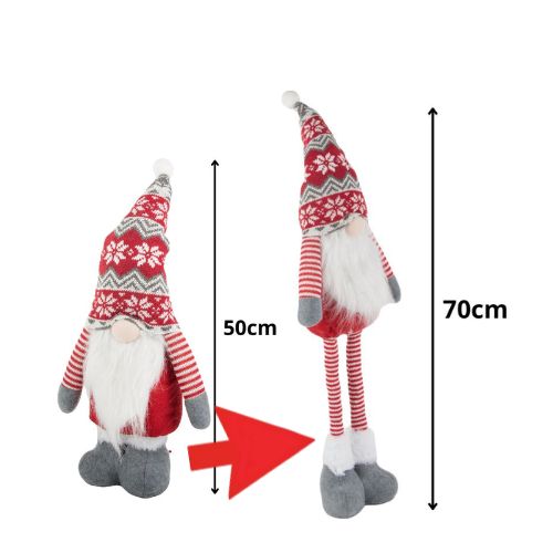 skandinavski gnom s podesivim nogama - prikaz visine 50 do 70 cm