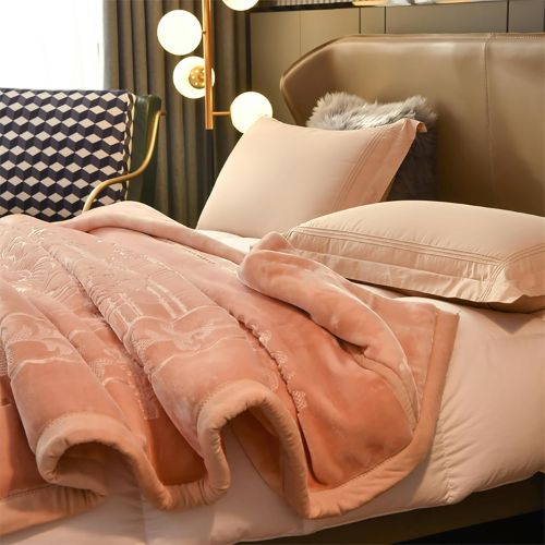 Detalj kamel Luksuzna Nostalgija deke za krevet – mekani flanel s reljefnim uzorkom u stilu Vutex deka