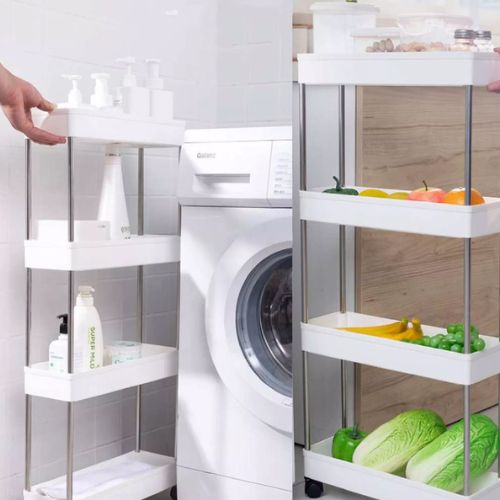 Organizator za uske prostore na kotačićima između perilice i kuhinjskih ormarića