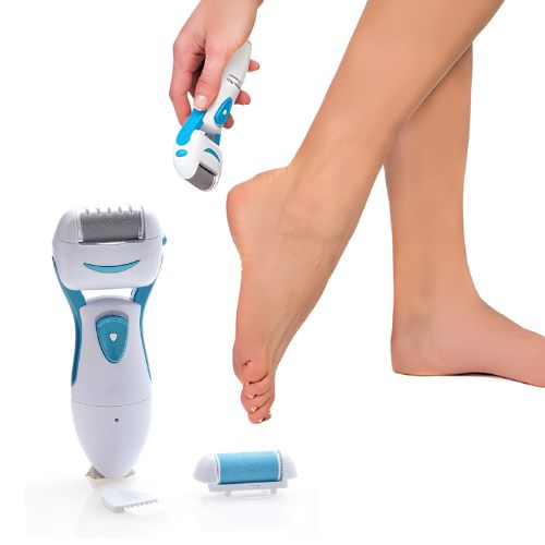 Električna turpija za njegu stopala 2u1 u upotrebi za glatke pete i meku kožu