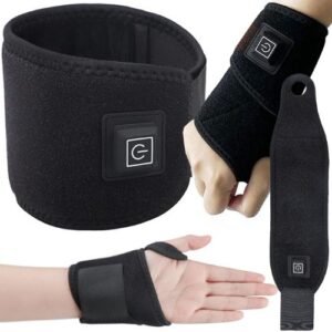 Grijana USB narukvica za zapešće s tri razine grijanja – crna boja