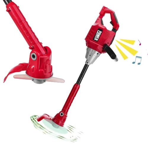 Crveni dječji trimer za travu sa svjetlom i zvukom u radu