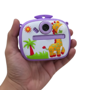 Kamera za djecu X1 Zirafa u ruci s ljubicastim okvirom