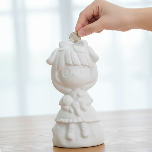 Kasica za bojanje princeza ubacivanje novcica Ubacivanje novcica u kasicu za bojanje model princeza