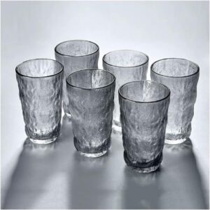 Komplet od šest visokih Glečer čaša zapremnine 380 ml s unikatnom mat teksturom leda.