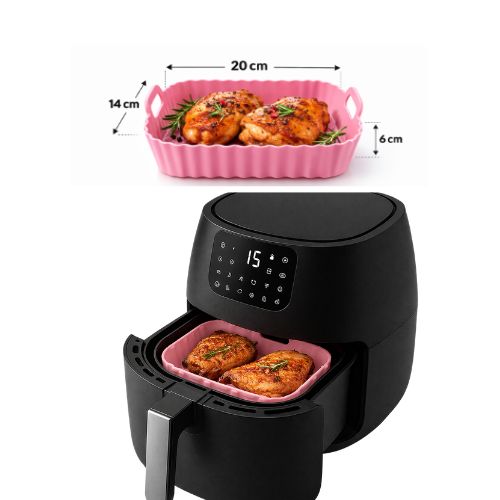 Silikonska posuda za fritezu tijekom pripreme hrane