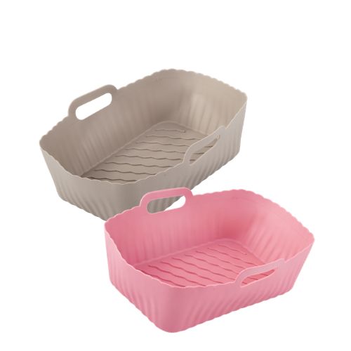 Silikonska posuda za fritezu na vrući zrak u dvije boje