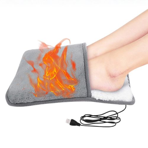 USB grijaća podloga za stopala 5W siva mekana s USB napajanjem