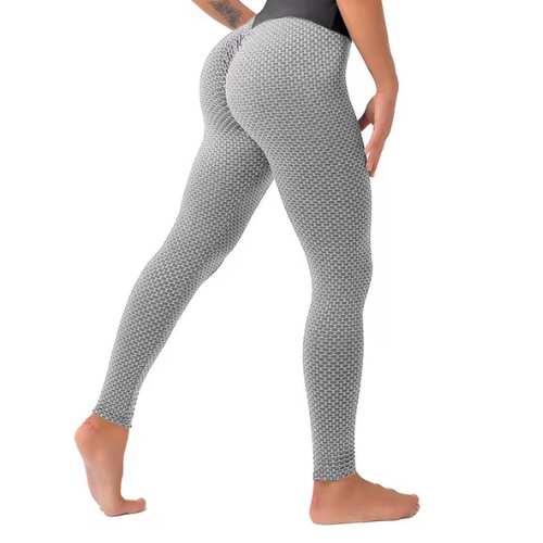 sive anticelulitne push-up tajice visokog struka s 3D teksturom