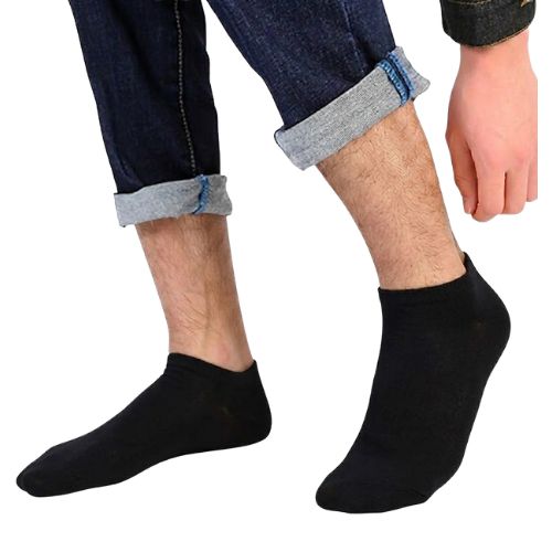 crne muške stopalice 47-50 na nozi