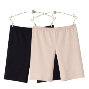 Pamučne kratke tajice u crnoj i bež boji