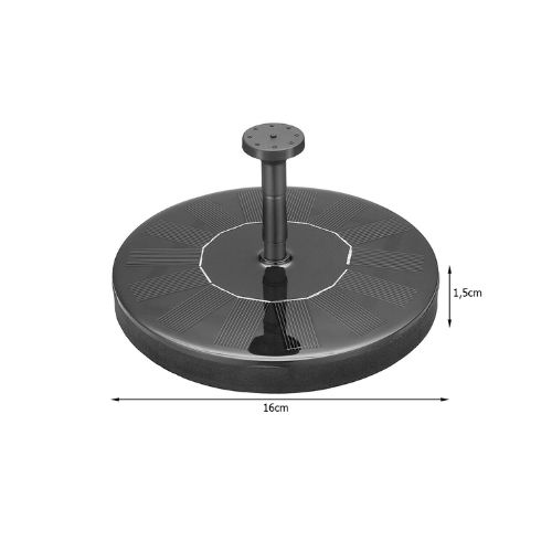 Dimenzije solarne vrtne fontane 16 x 1,5 cm