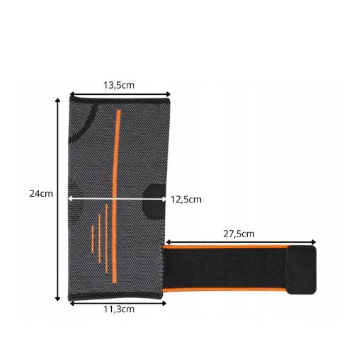 Dimenzije kompresijske bandaže za lakat s čičak-podešavanjem