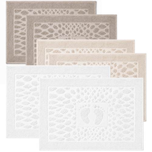 Natur set kupaonskih frotirnih stopa 50x70 cm u bijelim, bež i sivkastim nijansama