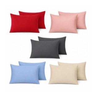 Pamučne jastučnice 50x70 cm set 2 kom u crvenoj, roza, sivoj, plavoj i bež boji