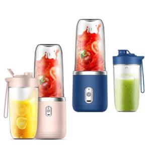 Prijenosni blender za smoothie s 2 boce 400 ml u plavoj i roza boji