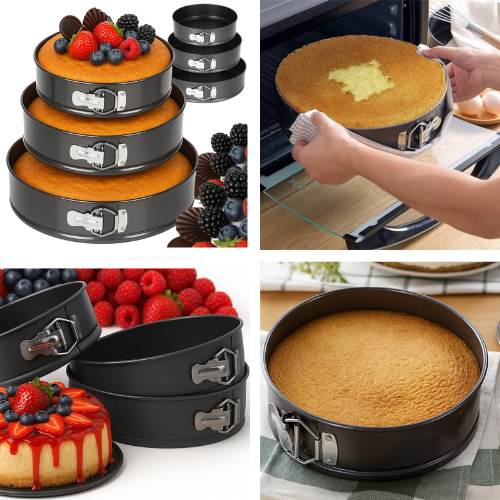 Set okruglih kalupa za torte za biskvite, cheesecake i kolače