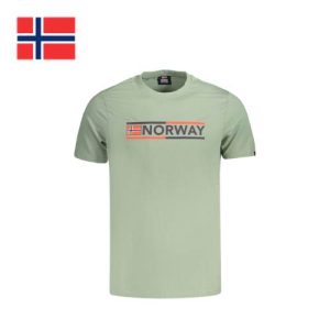 Norway 1963 muška zelena majica s printom na prsima