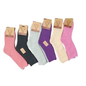 Ženske čarape od alpake - set od 6 jednobojnih pari